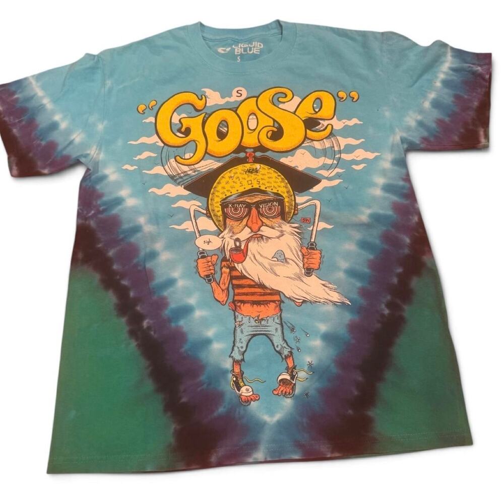 Goose Summer Tour 2022 Liquid Blue Tie-Dye T-Shirt Size Small NWOT